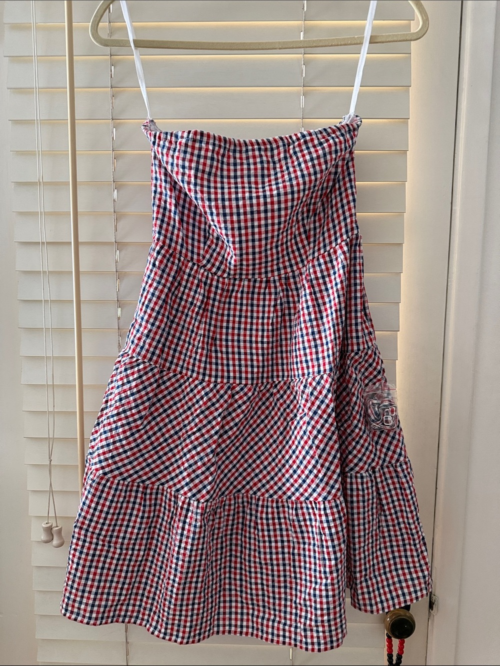 Jessica Simpson Red, White & Blue Gingham Mini Dress